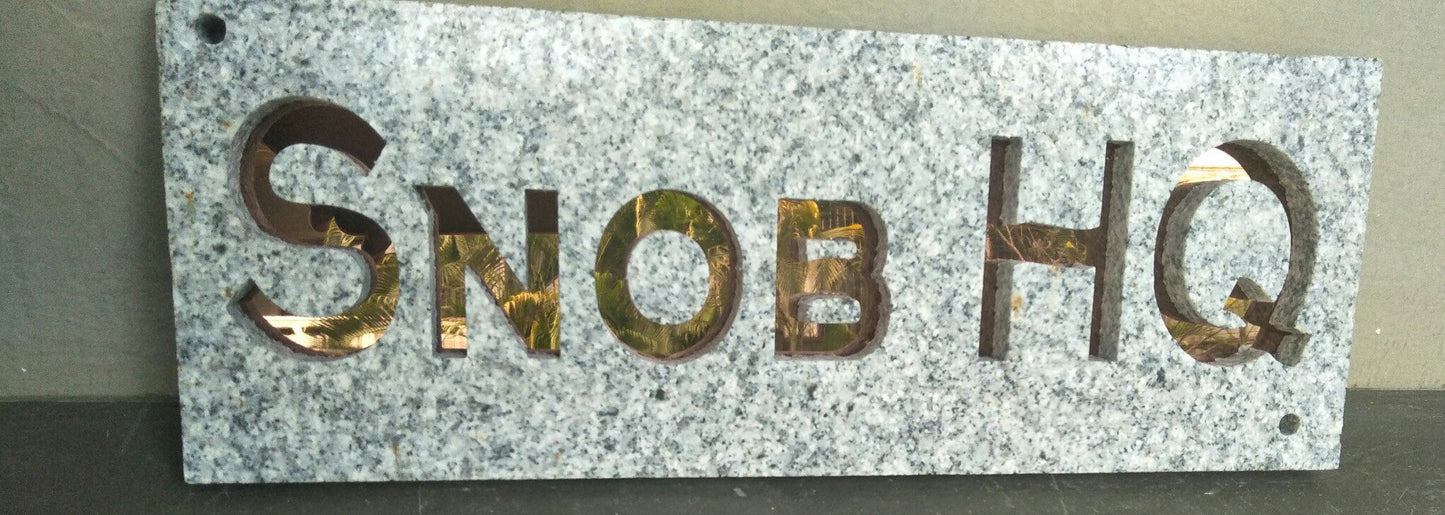 Sadarahallli Granite Nameplate INDIAN AUTUMN
