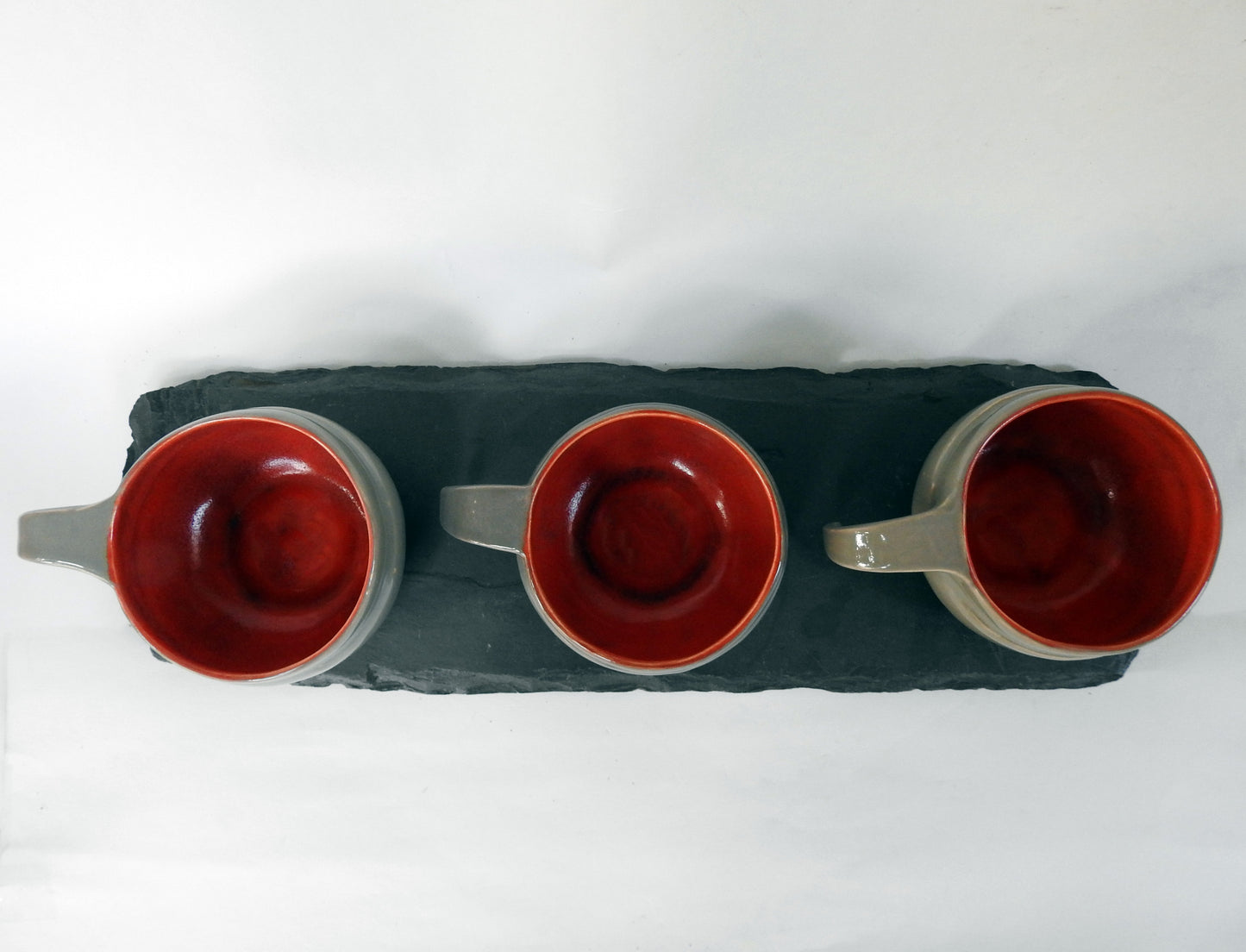 Triple Mug with Slate Base INDIAN AUTUMN