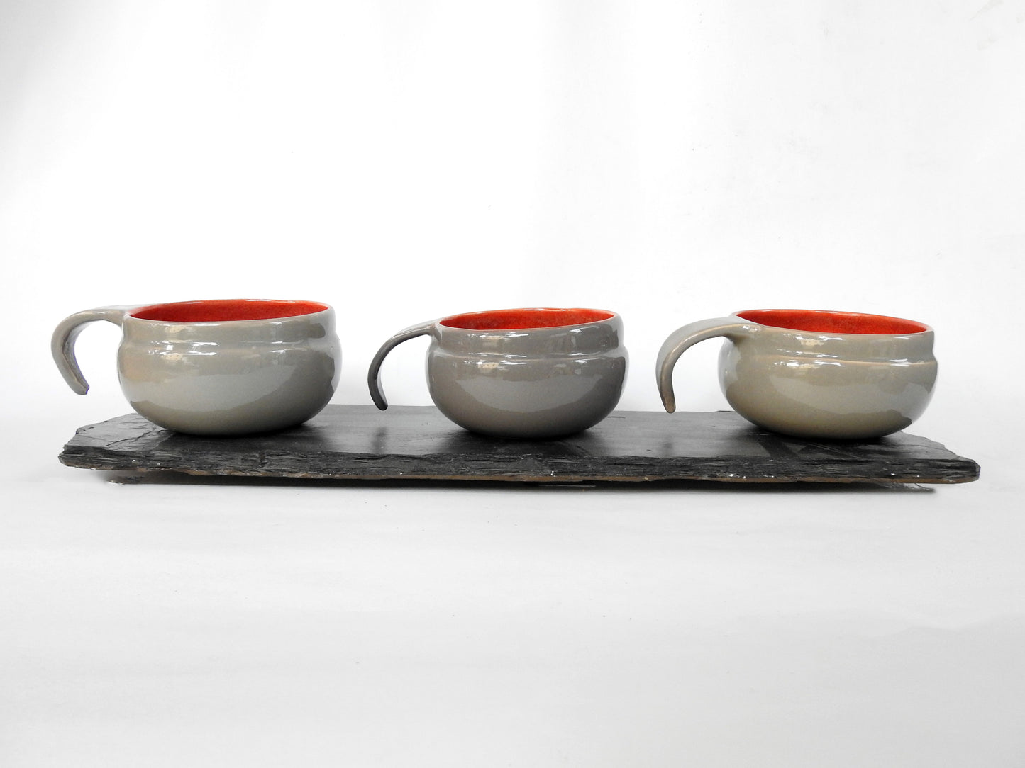 Triple Mug with Slate Base INDIAN AUTUMN