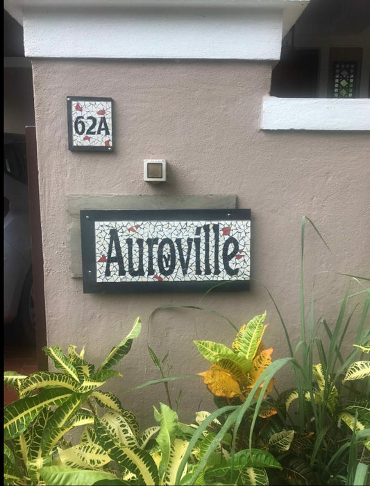 A Mosaic Nameplate + Number plate