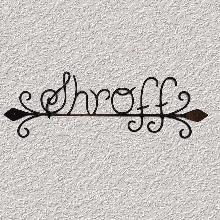 Shroff (Wrought Iron Nameplate) INDIAN AUTUMN